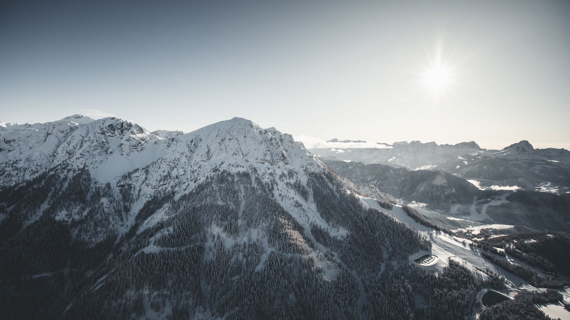 Die Umgebung unseres Hotels am Kronplatz an der Piste